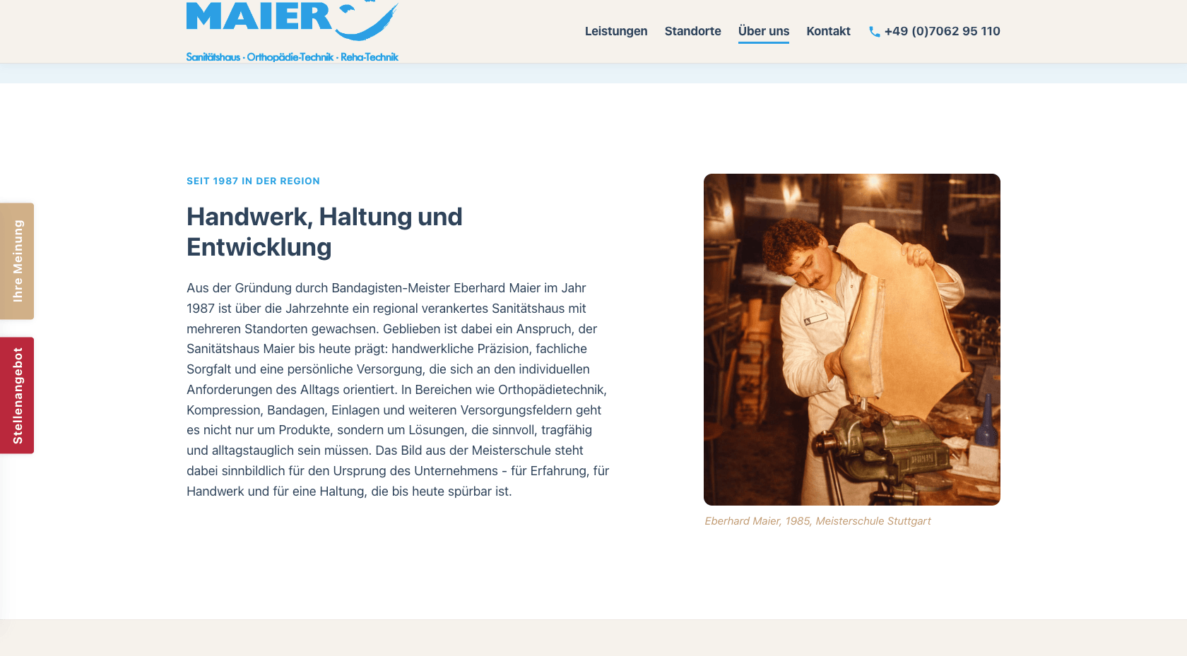 Standortdarstellung der Website Sanitätshaus Maier